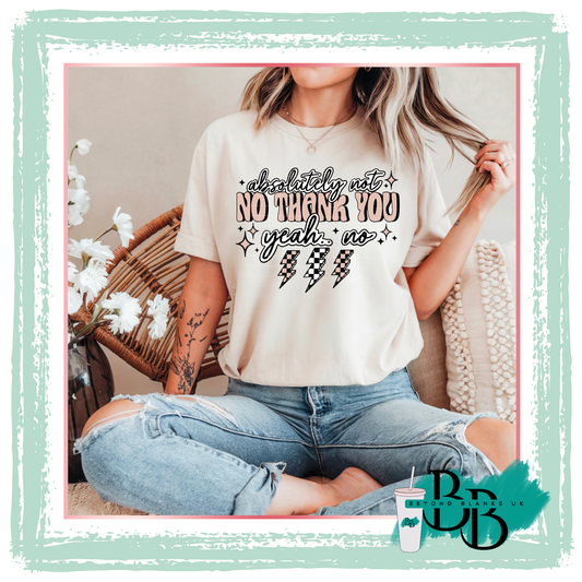 DTF-Absolutely not no thank you tan