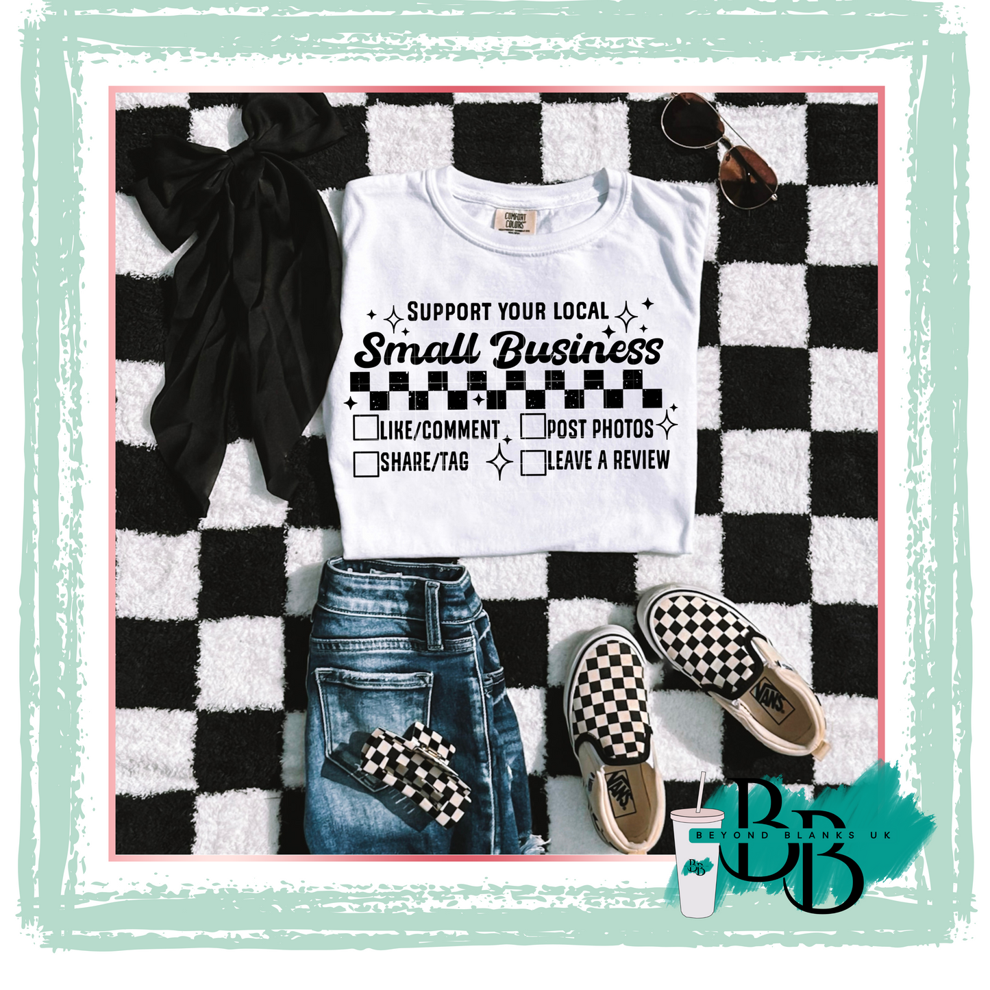 DTF-Support small local business-black