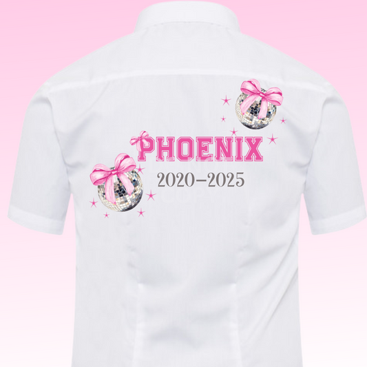 DTF - Glitter bow Leaver pink