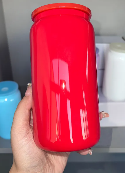 Can tumbler 16oz coloured glass
