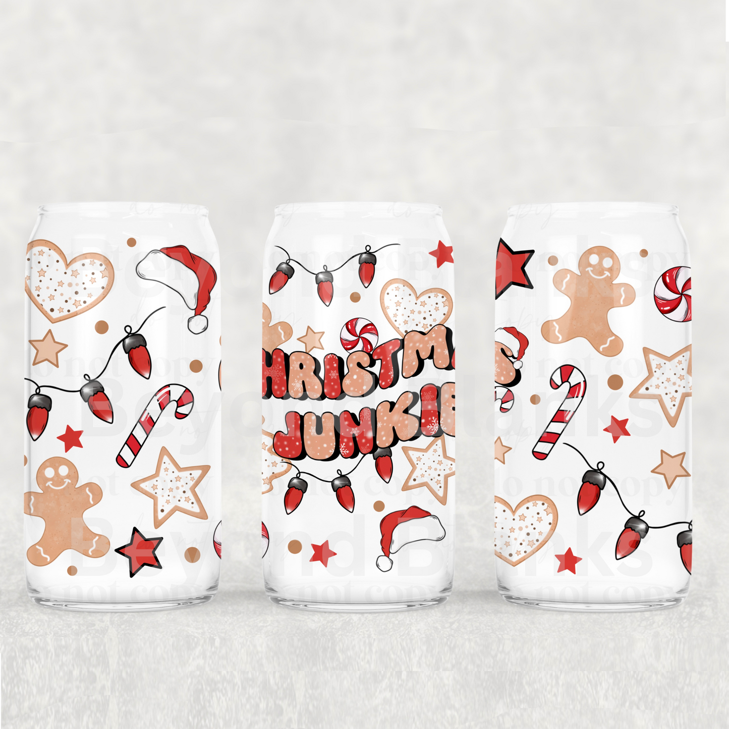 UVDTF Christmas junkie 16oz wrap