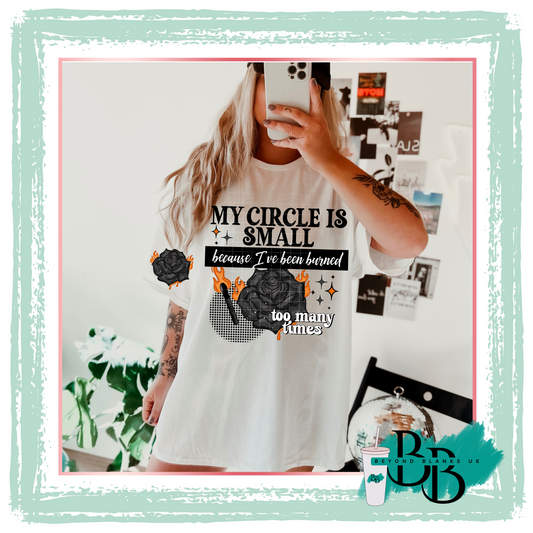 DTF Circle small rose - chest & sleeve