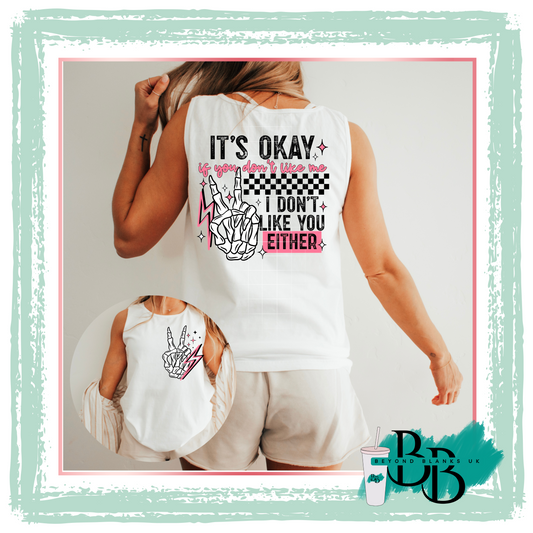 DTF-I don't like you either pink pocket & spine