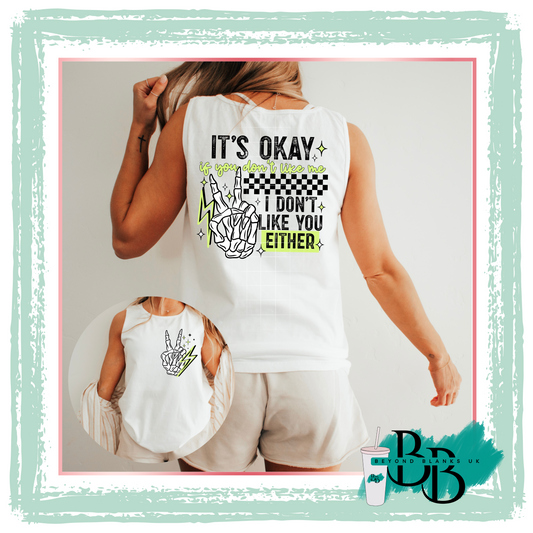 DTF-I don't like you either green pocket & spine