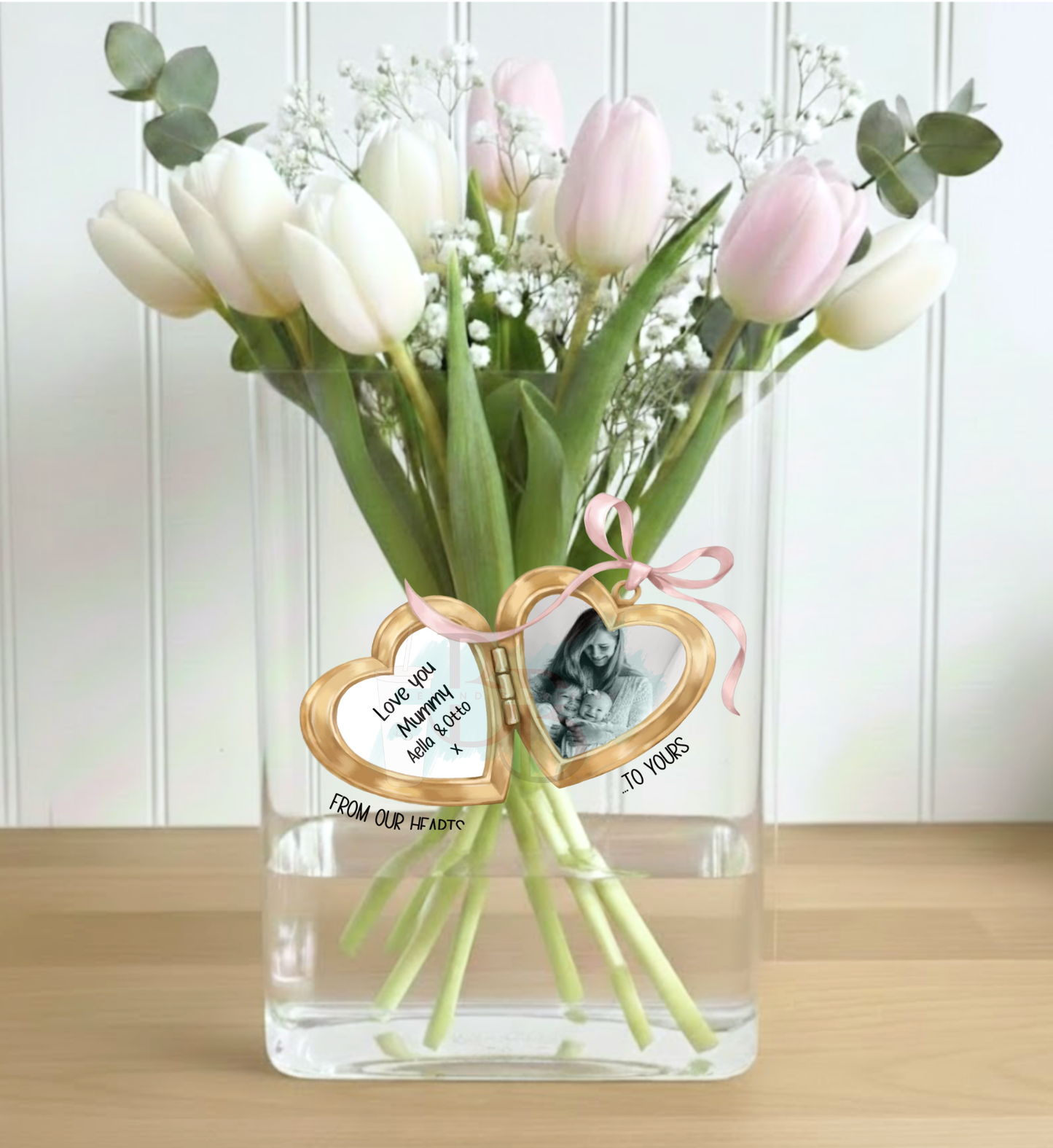 UVDTF-Mothers day locket -Pink ribbon