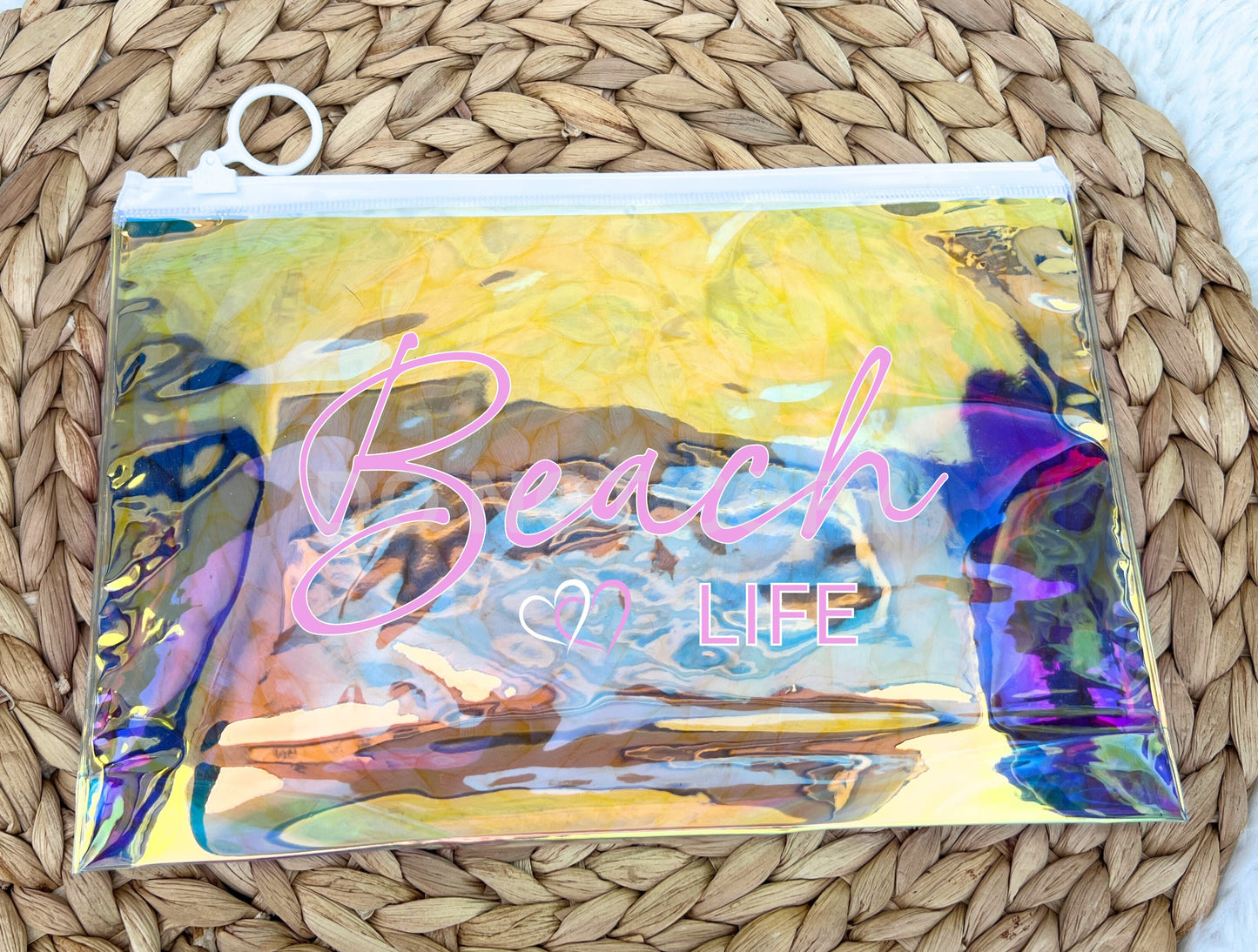 Jelly make up bag holographic