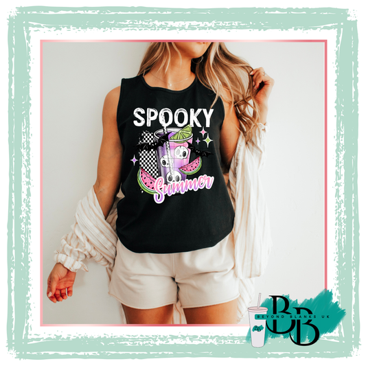 DTF Spooky summer white accents