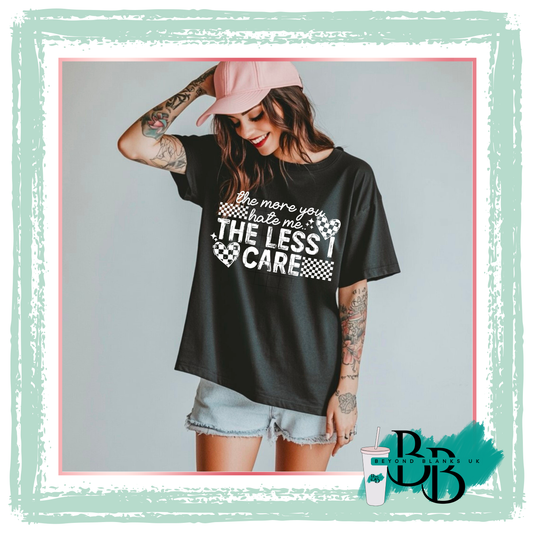 DTF The less I care white