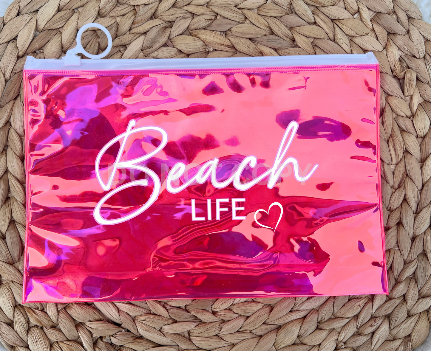Jelly make up bag pink