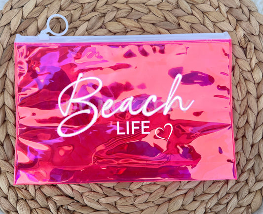 Jelly make up bag pink