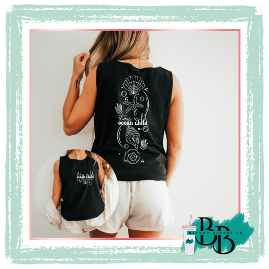 DTF-Stay wild ocean child white- pocket & spine