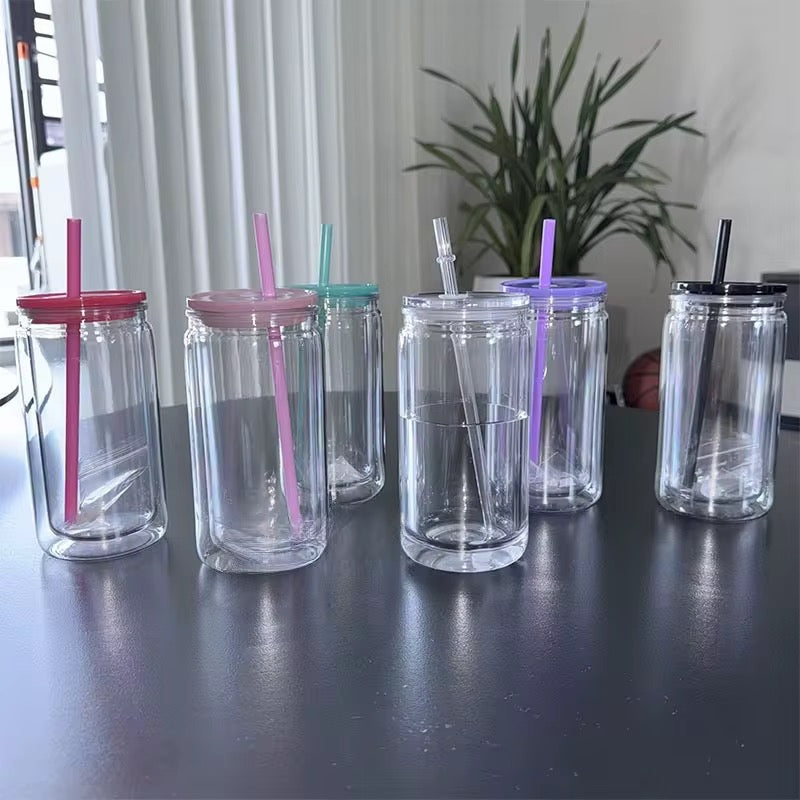 16oz Snow globe double wall acrylic libby