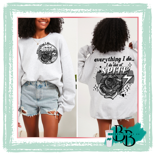 DTF- Out of spite black-pocket & spine