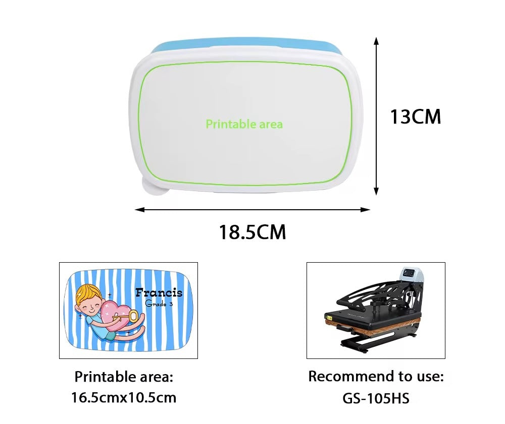 Lunch box plastic sublimation