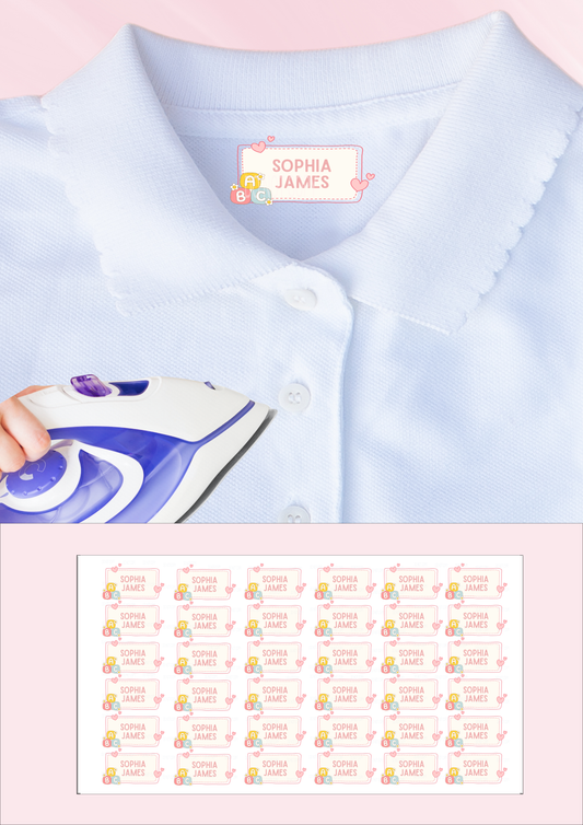 DTF - Name tags ABC hearts