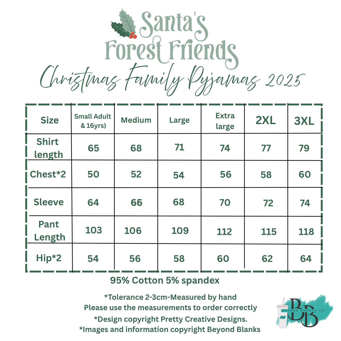 Christmas Family sublimation pyjamas - Santas Forest Friends