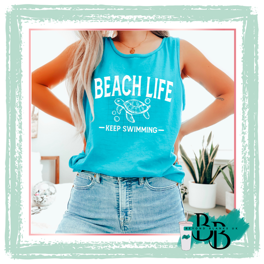 DTF-Beach life- white