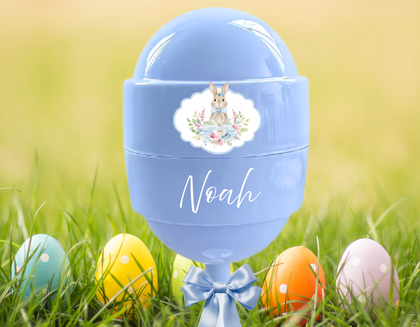 UVDTF lollipop decal-Blue floral badge