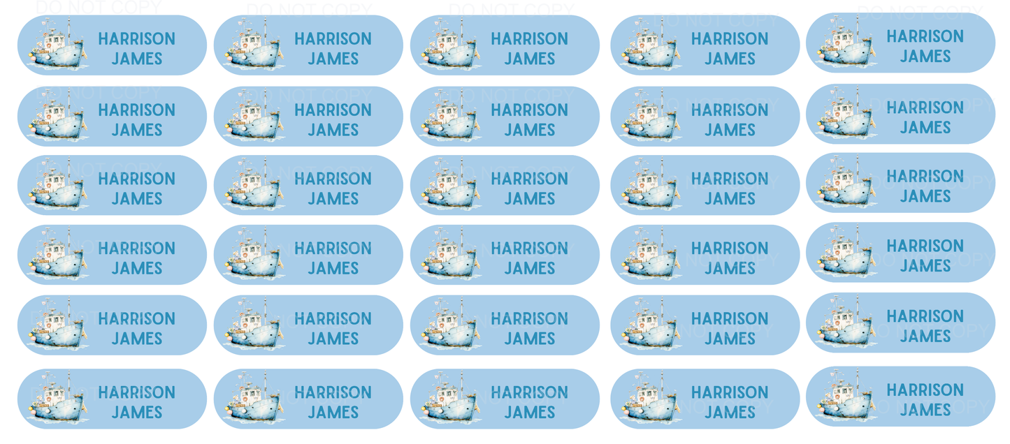 UVDTF Name tags- Sailboat