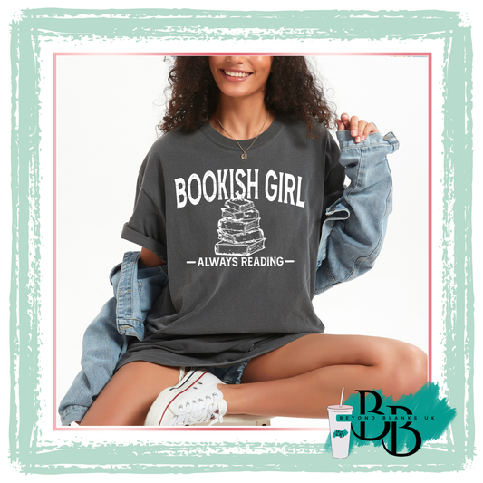 DTF-Bookish girl- white