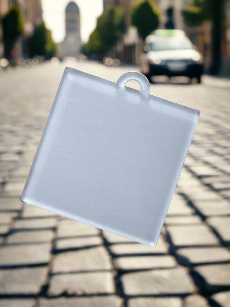 Acrylic sub coated Polaroid gift tag