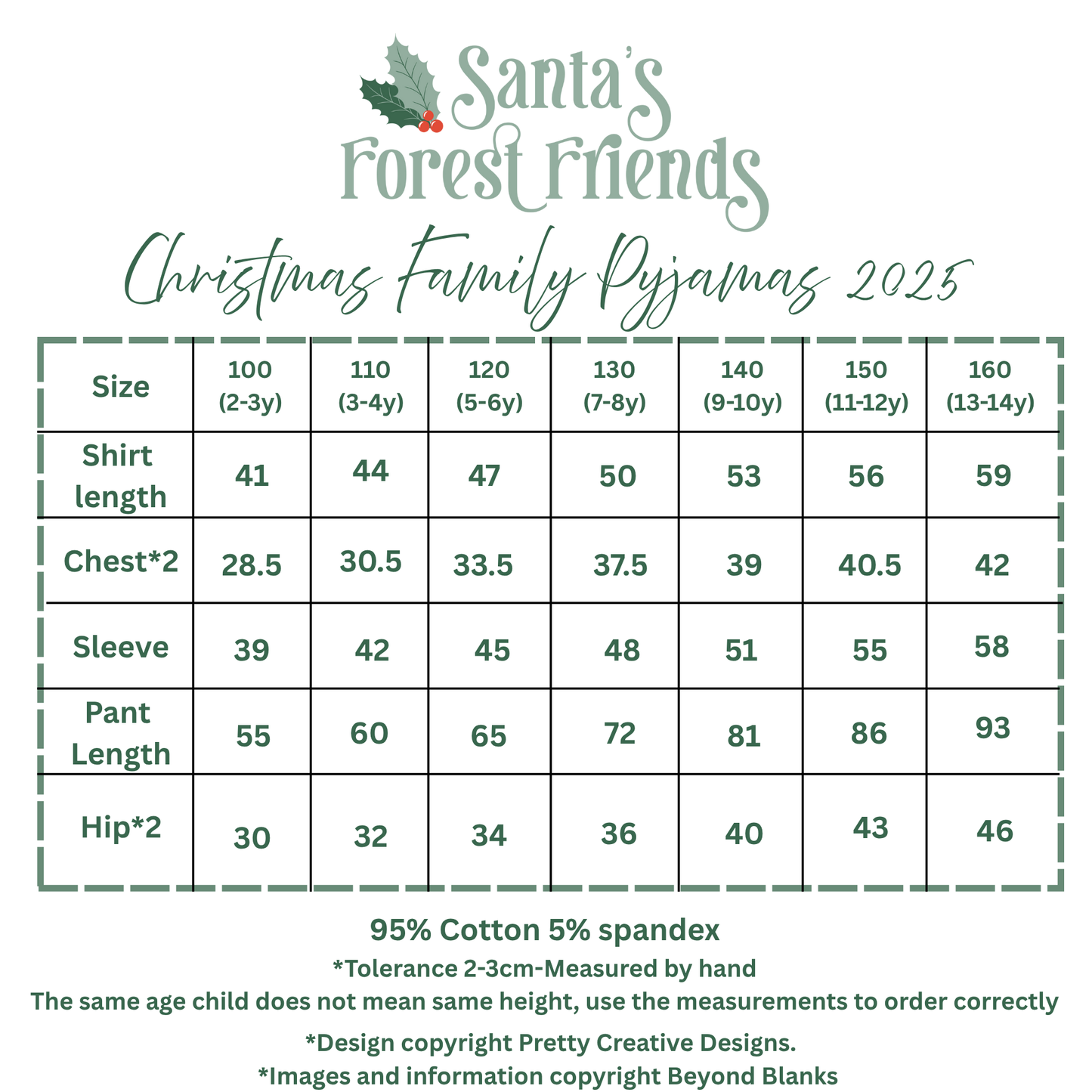 Christmas Family sublimation pyjamas - Santas Forest Friends