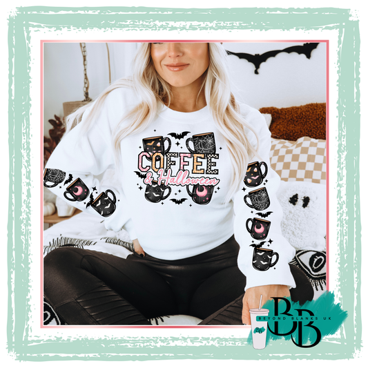 DTF - Coffee and Halloween- Chest & sleeve