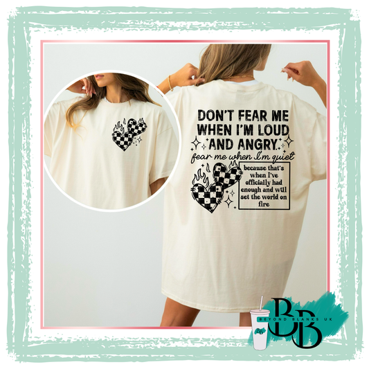 DTF-Don't fear me - black pocket & spine