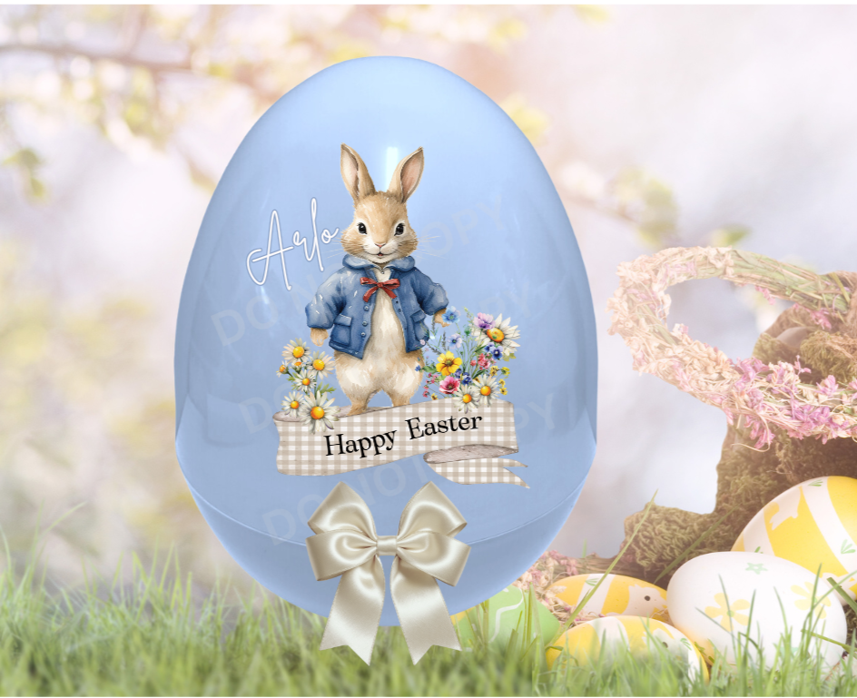 UVDTF easter blue bunny decal