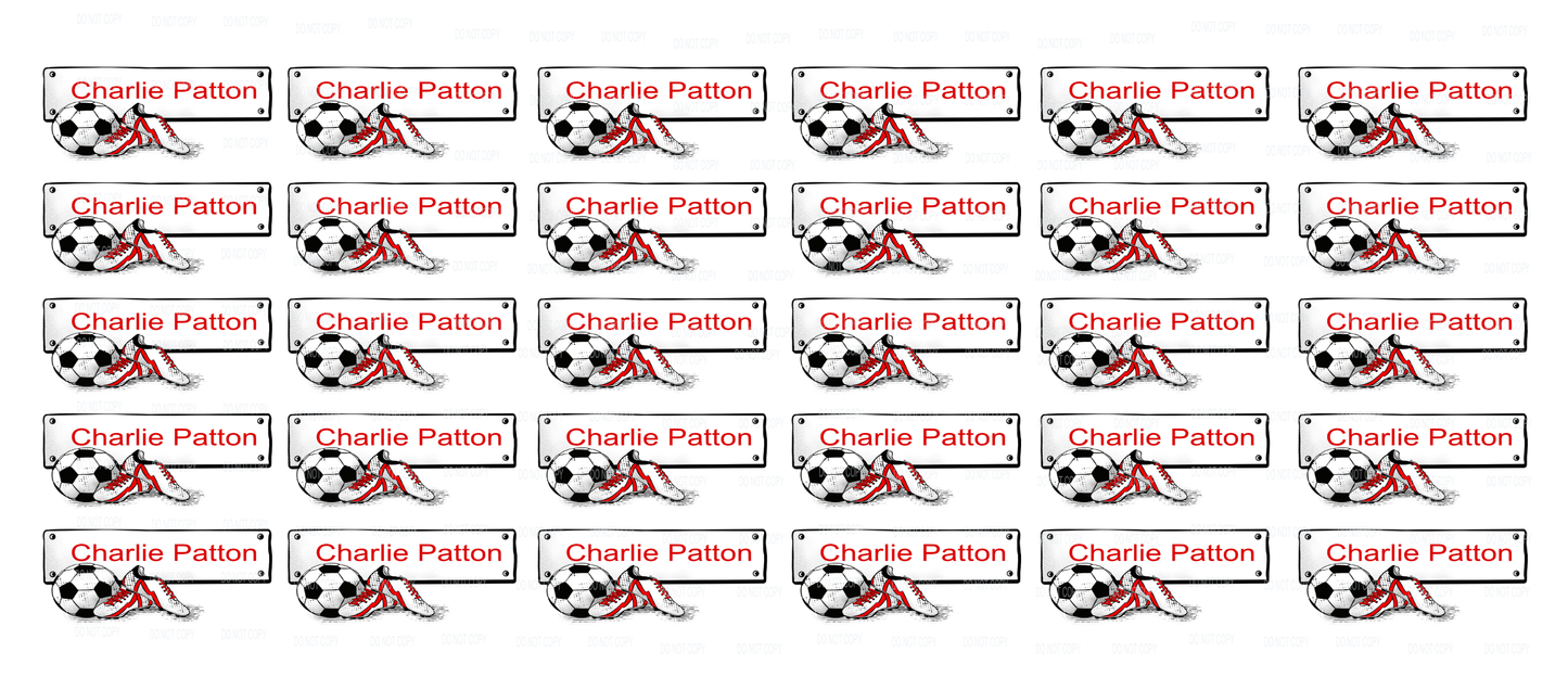 DTF - Name tags football red