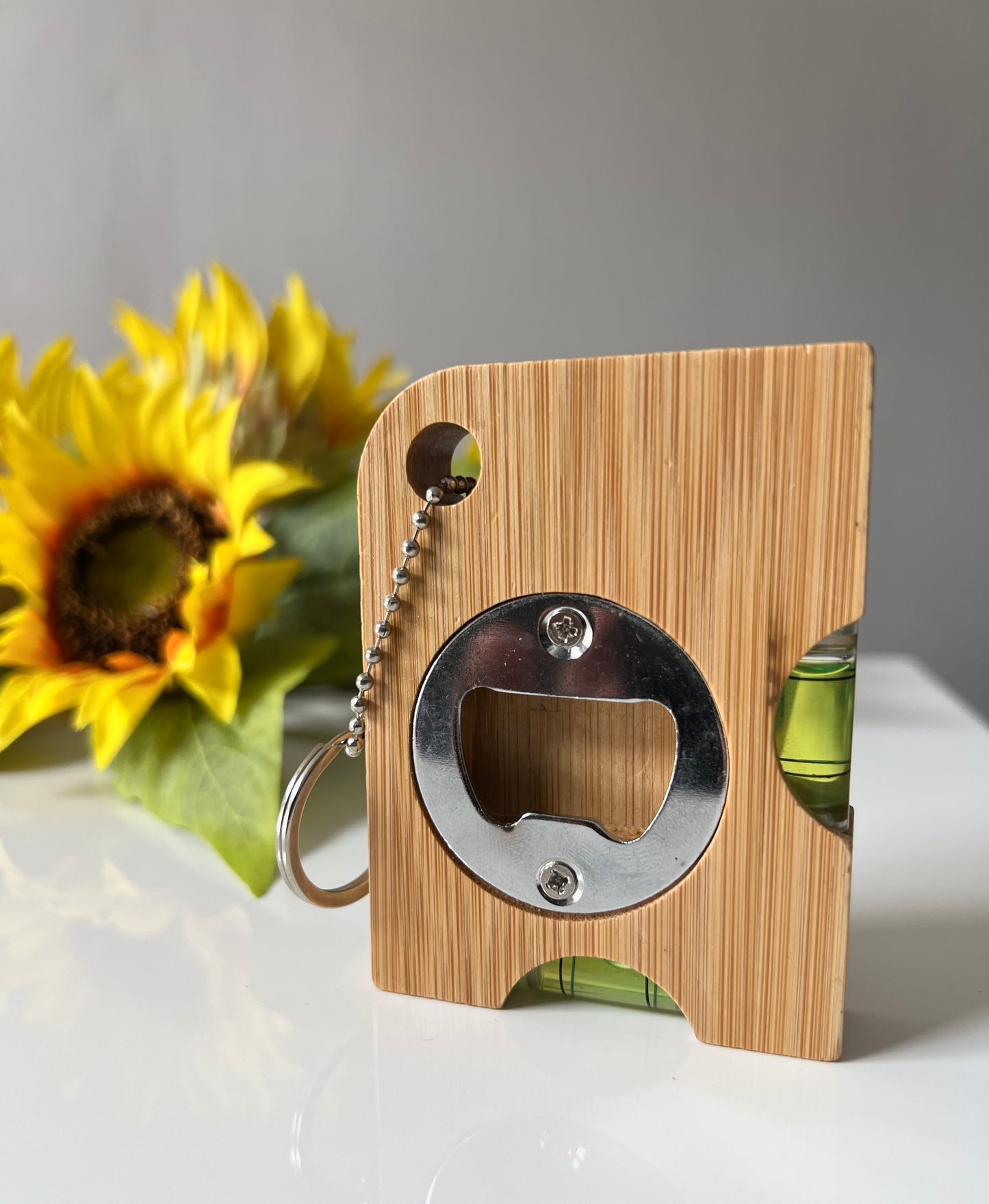 Bamboo Spirt level opener key rings