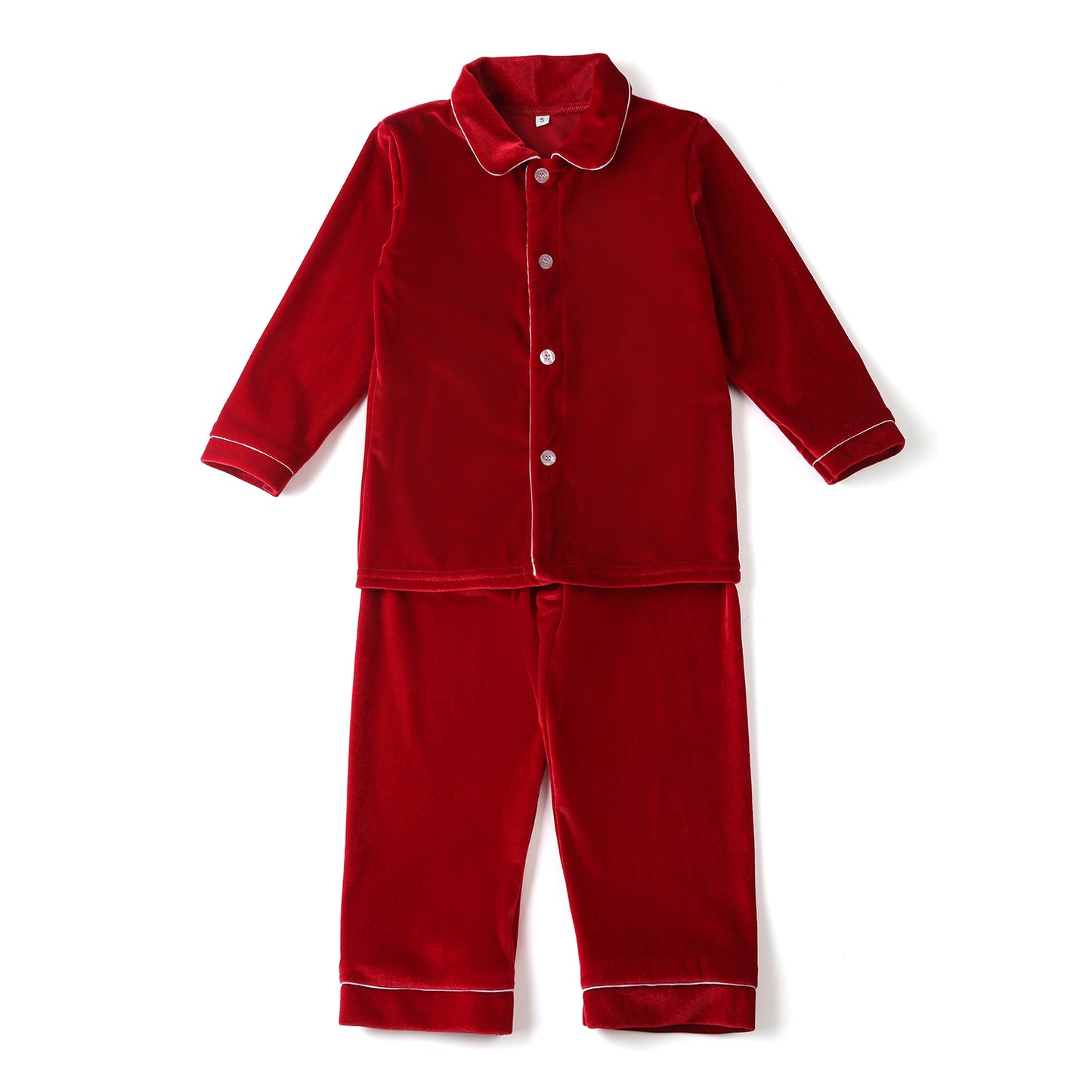 Christmas Velvet family pyjamas plain KT