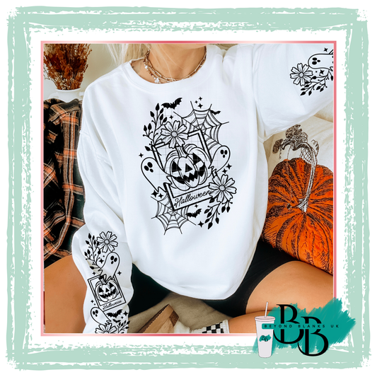 DTF -Halloween card black - front & sleeve