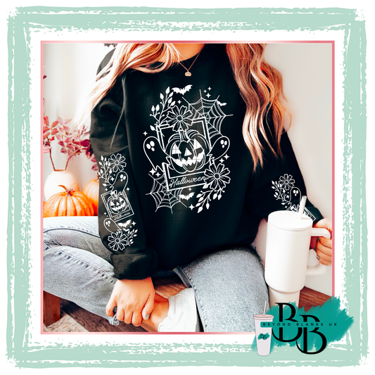 DTF -Halloween card white - front & sleeve