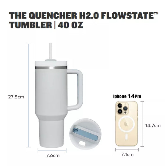 40 oz Sublimation H2.0 Flow state white