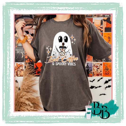 DTF- Iced coffee ghostie- white