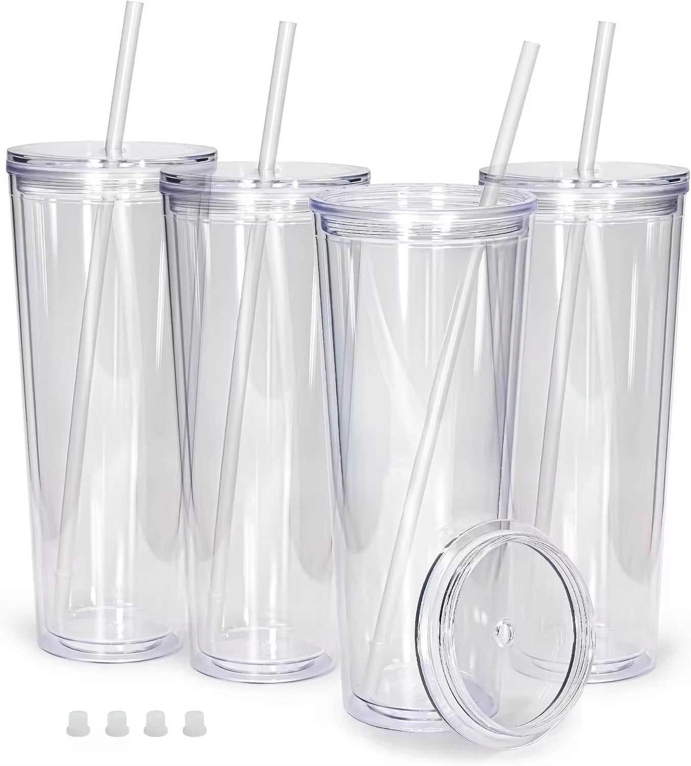24oz Snow globe Double wall Acrylic tumblers