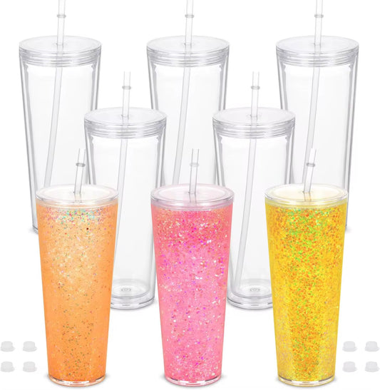 24oz Snow globe Double wall Acrylic tumblers