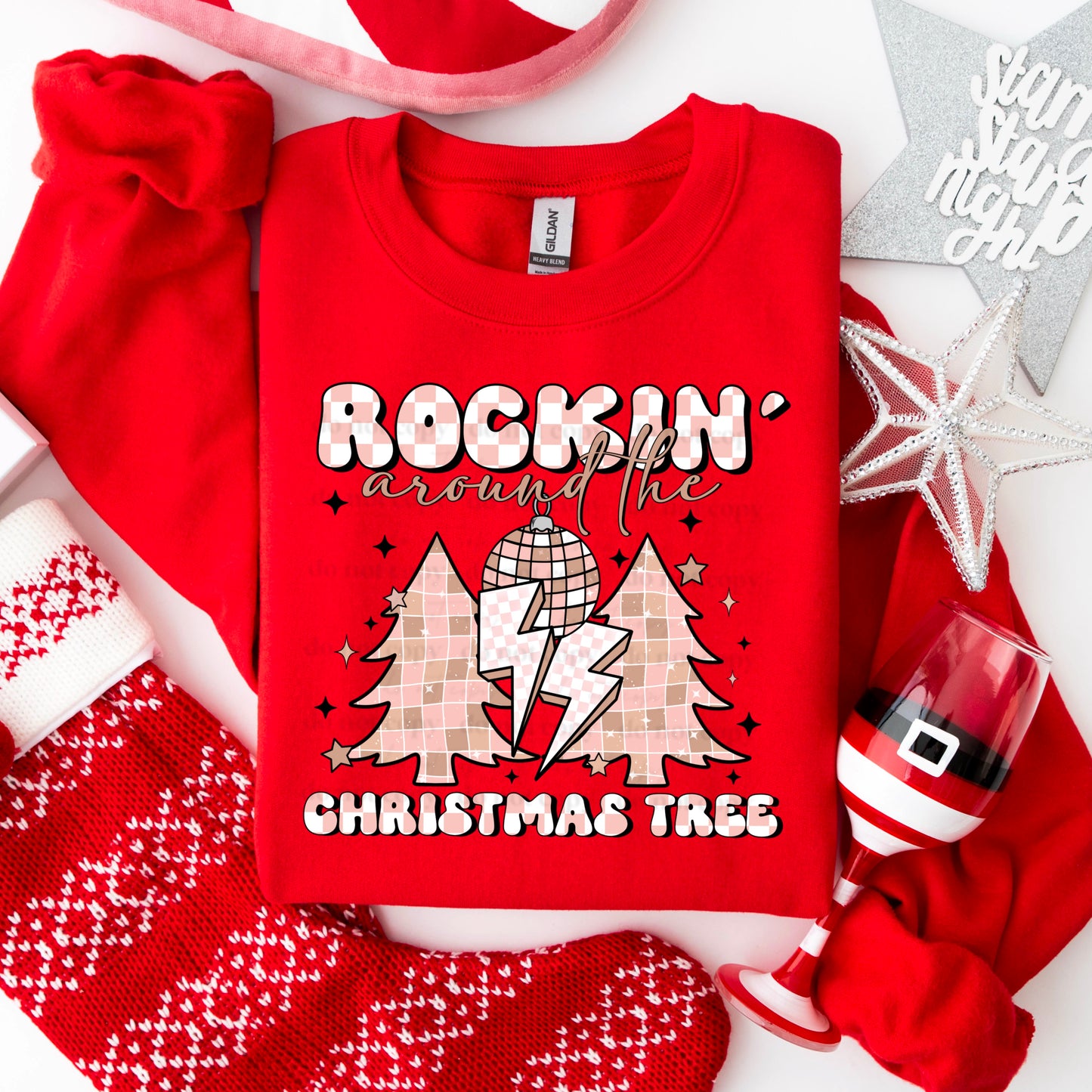 Rockin around Christmas- single sublimation print