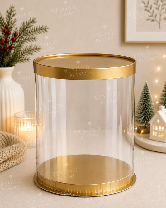 Cylinder Cake box - Gold