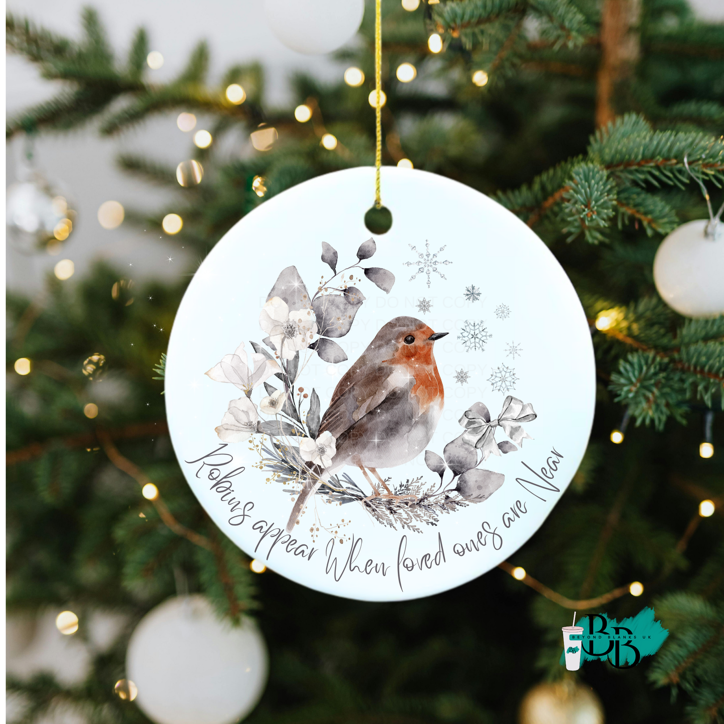 Ceramic sublimation ornament optional gift box