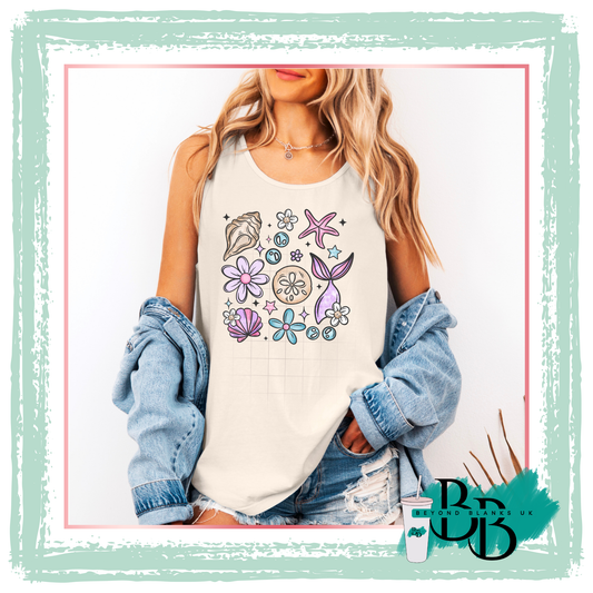 DTF- Mermaid florals