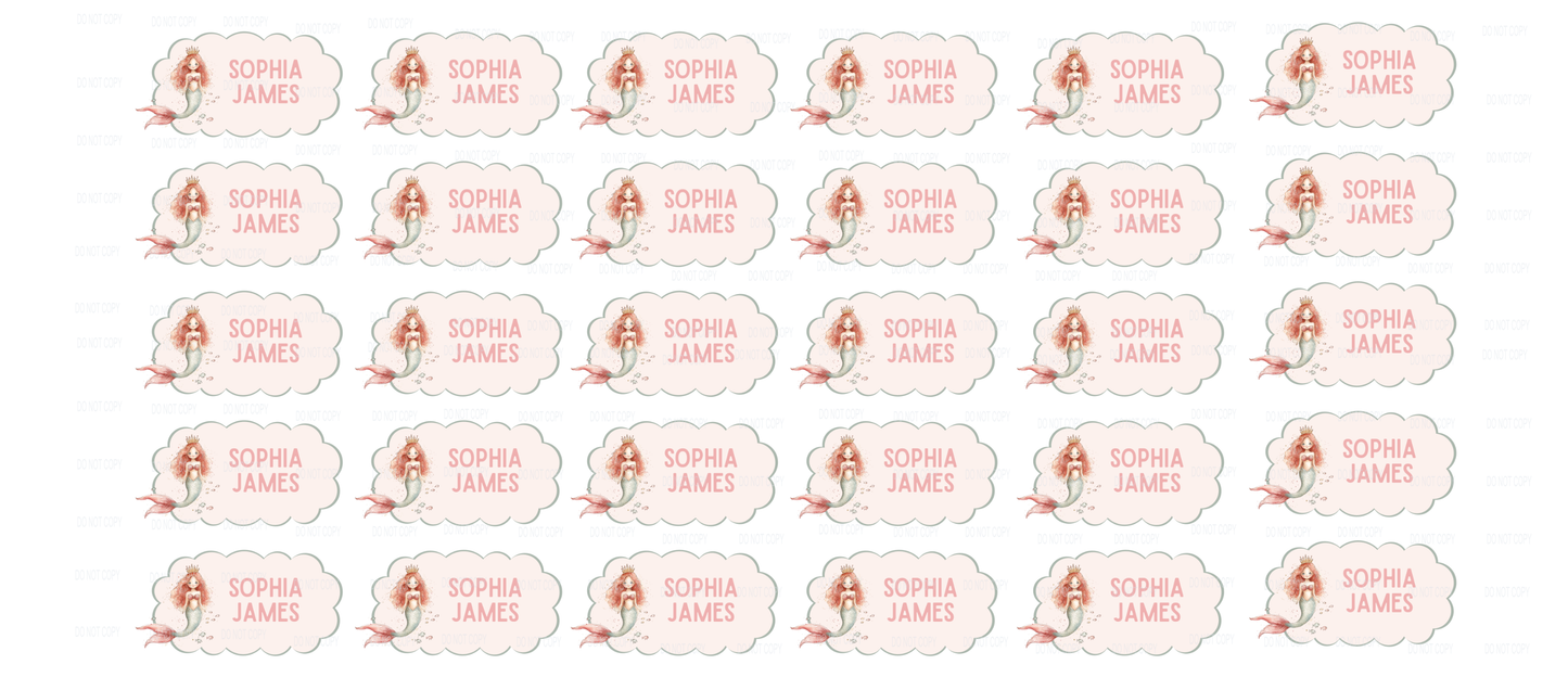 UVDTF Name tags- Mermaid