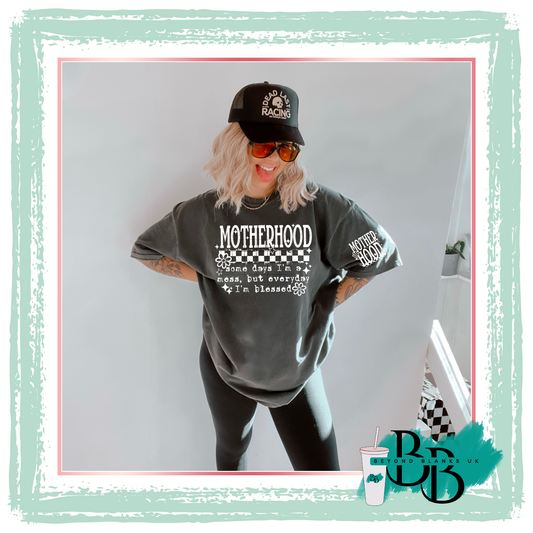 DTF - Motherhood white- front & sleeve