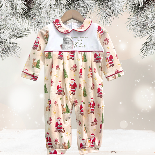 Christmas Santa's Forest Friends Rompers