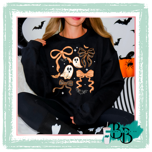 DTF- Orange bows & ghosites