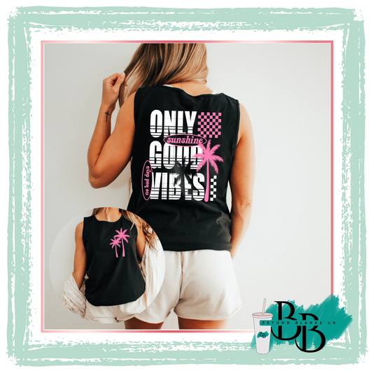 DTF-Only good vibes pink white - spine & pocket