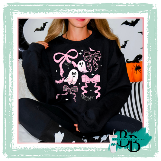 DTF- Pink bows & ghosties