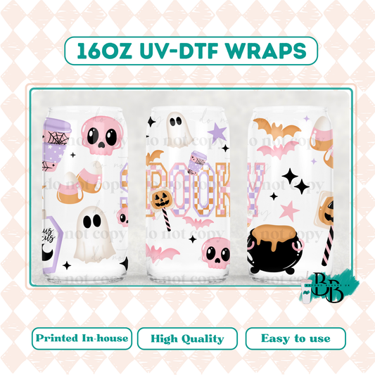 UVDTF 16oz wrap-Pastel varsity spooky