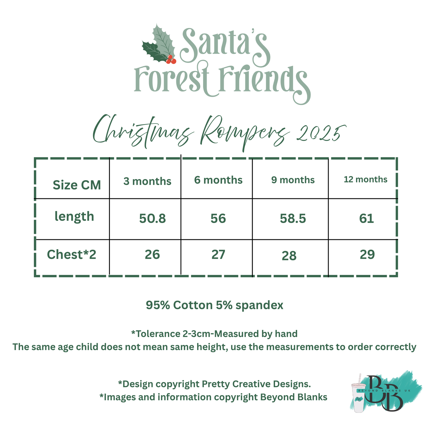 Christmas Family sublimation Rompers - Santa's Forest Friends